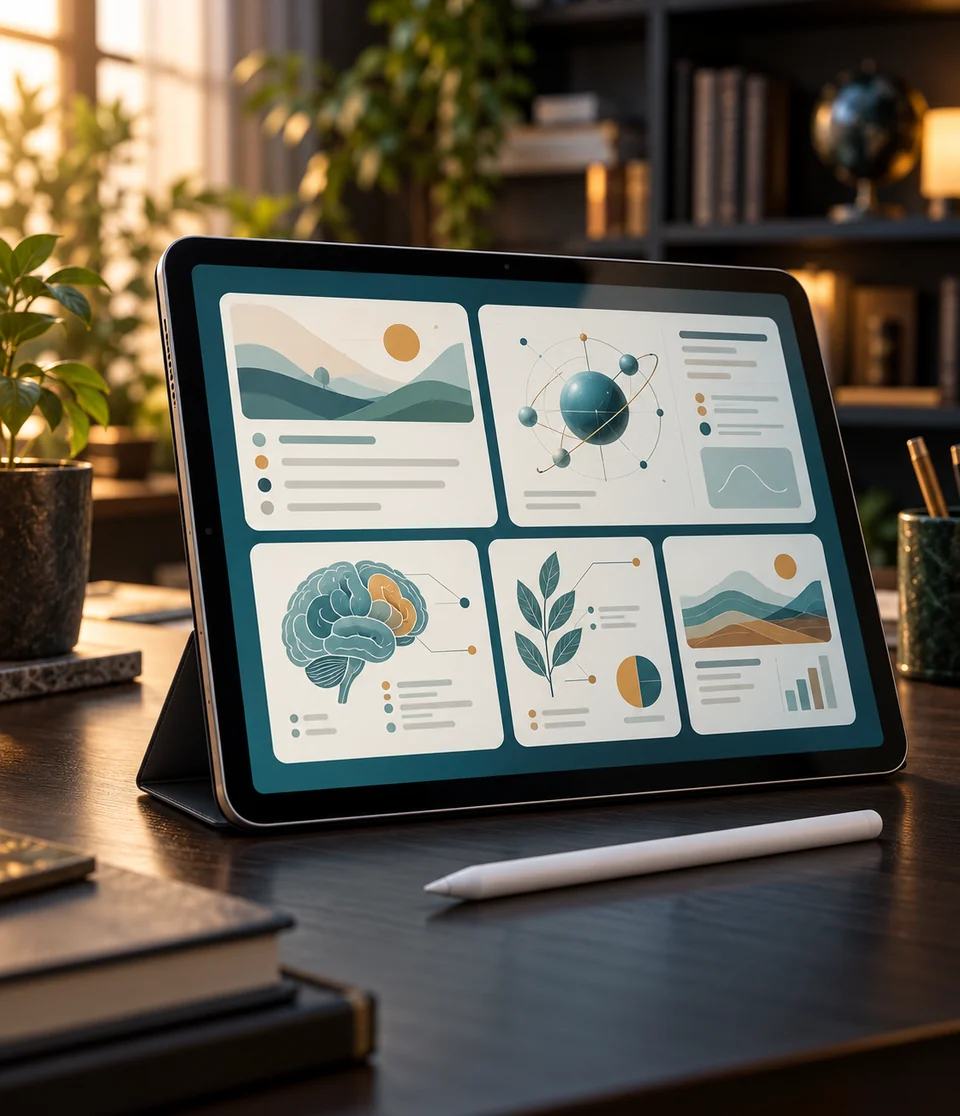 Tablet and stylus for digital lessons