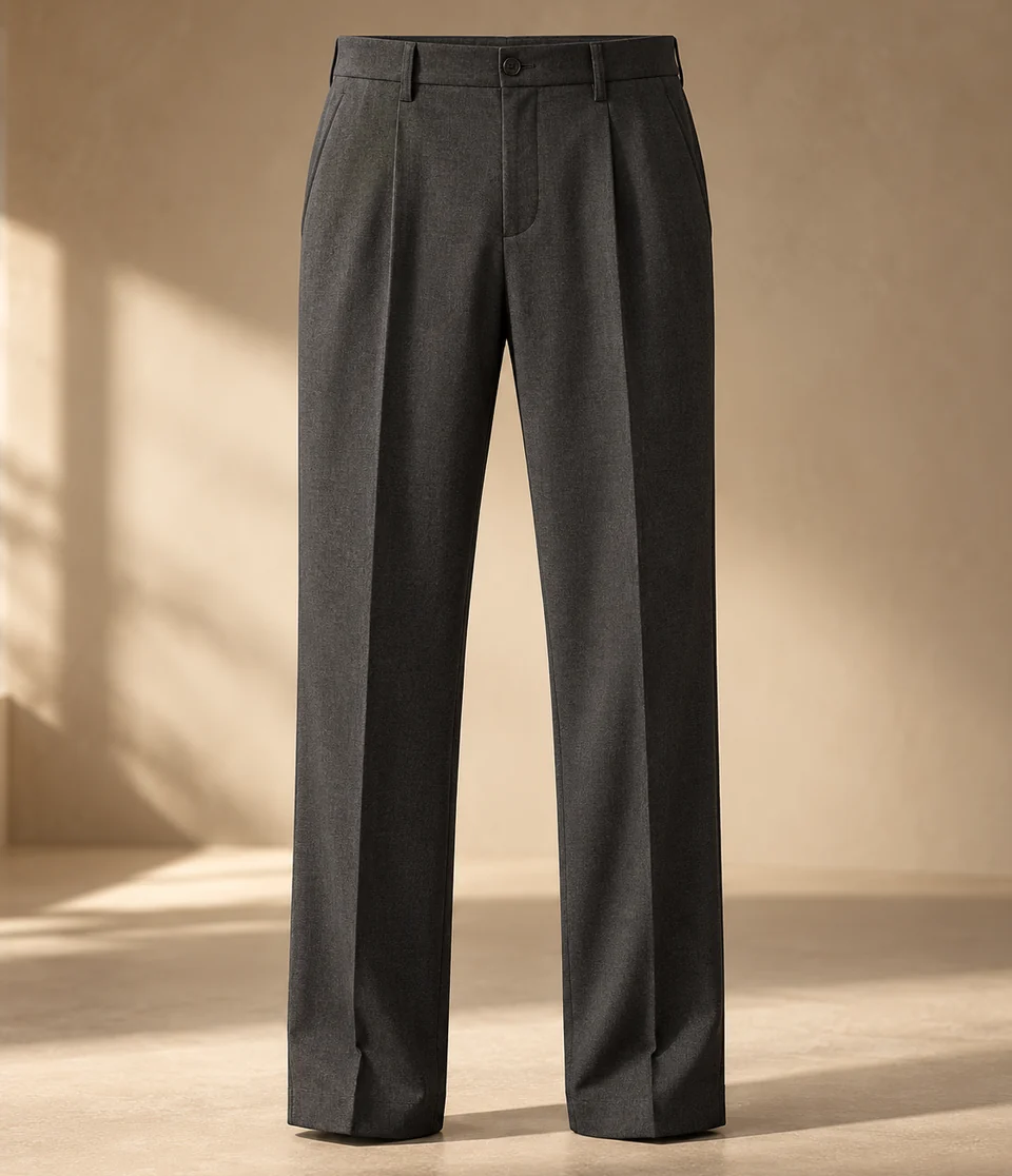Charcoal tailored trousers