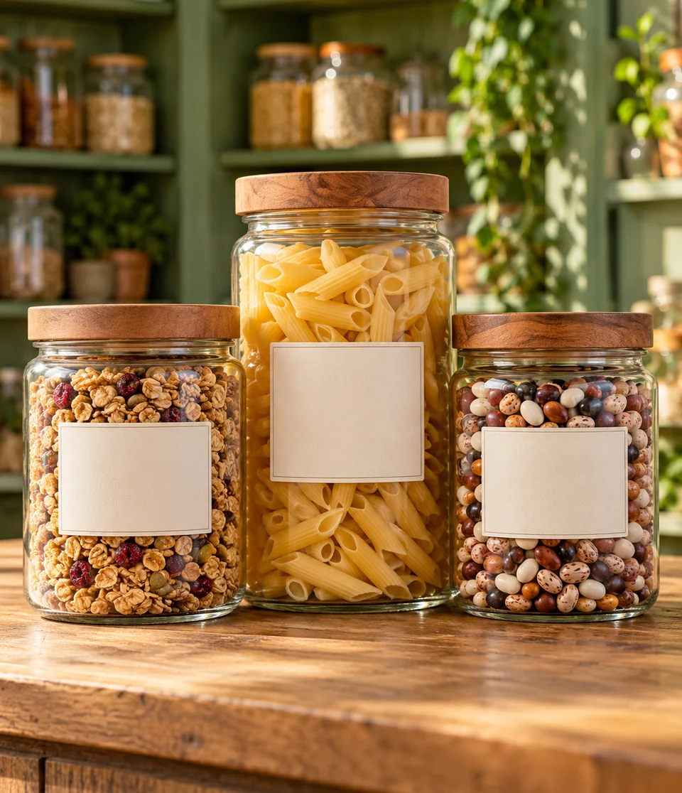 Curated pantry jar set