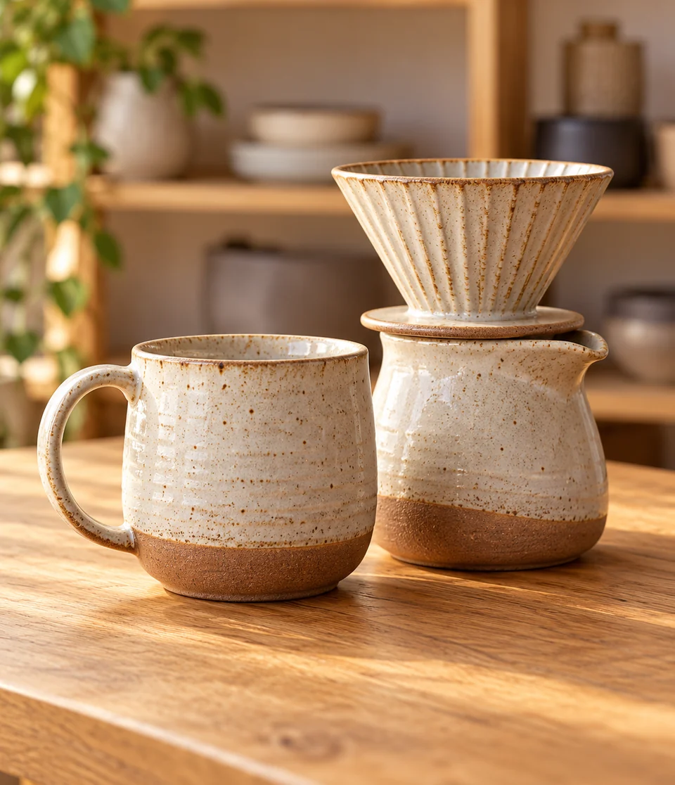 Handcrafted ceramic drinkware