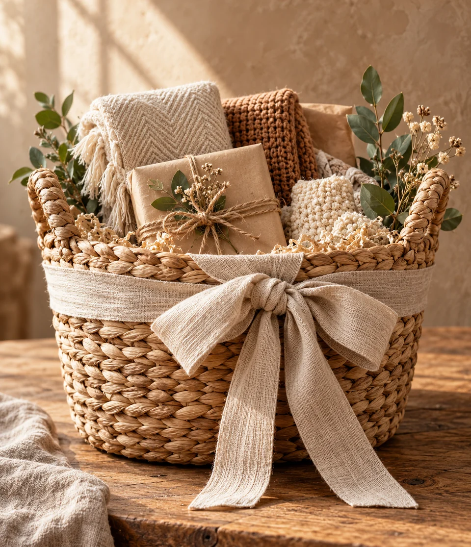 Woven gift basket