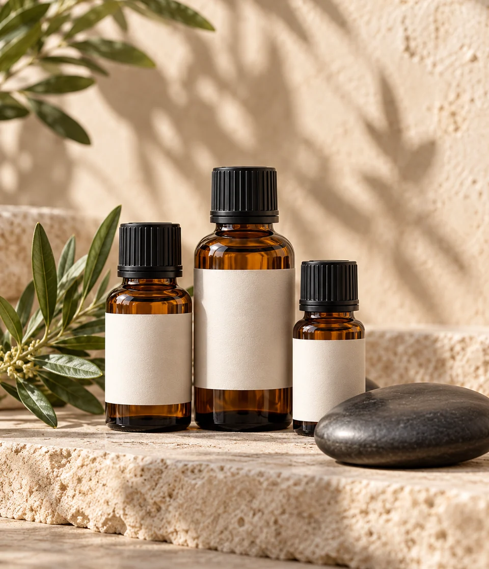 Essential oils and massage stone