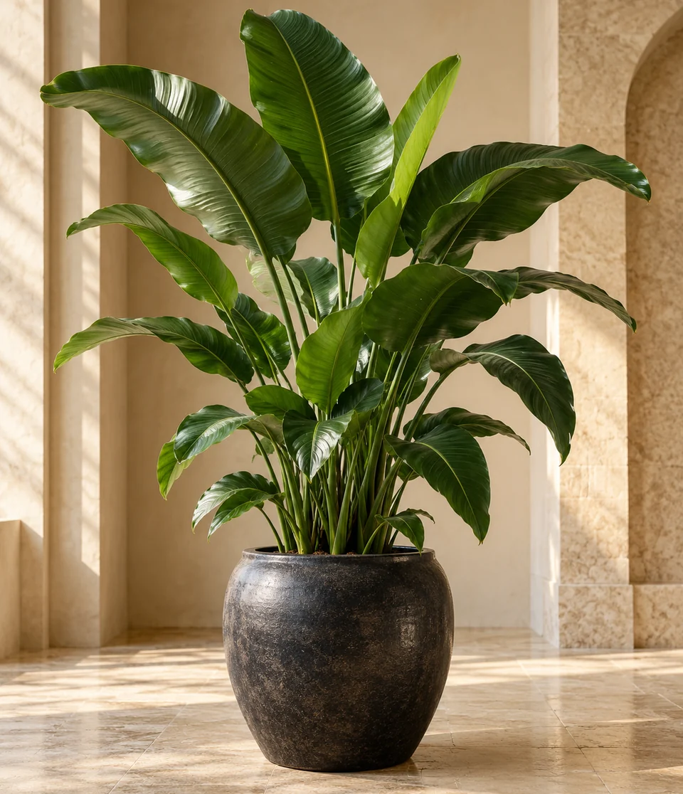 Indoor plant in a ceramic planter