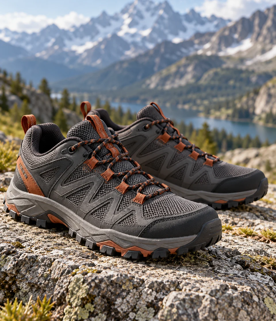 Charcoal trail hiking shoes